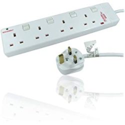 Power max 4 way surge protected extension cable