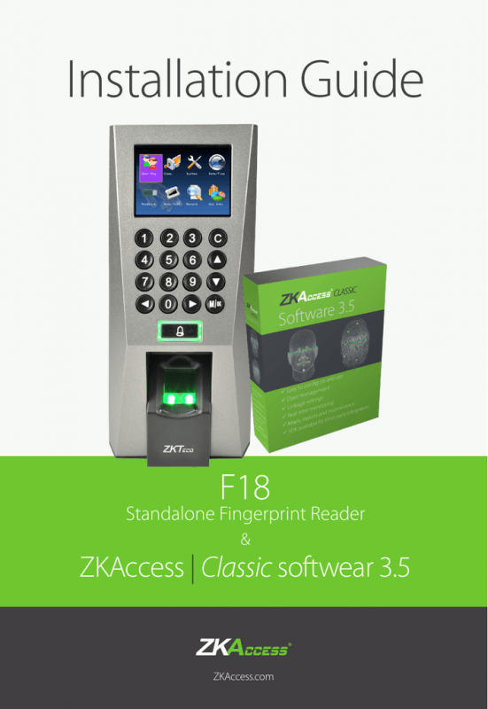 Biometric Time Attendance Installation and Setup Package Using ZK K40 Reader