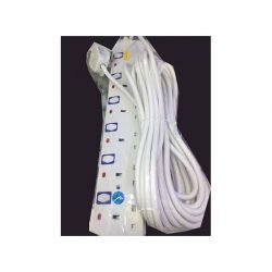 JSB 6 Way Extension Cable 10M White