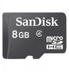 SanDisk MicroSDHC 8GB + SD Adapter