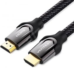 VENTION NYLON BRAIDED HDMI CABLE 5M BLACK METAL TYPE