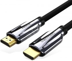 VENTION NYLON BRAIDED HDMI CABLE 2M BLACK METAL TYPE