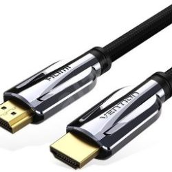 VENTION NYLON BRAIDED HDMI CABLE 2M BLACK METAL TYPE