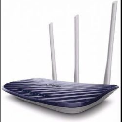 Specifications: Name TP-Link Archer C20 AC750 Code N3258 Standards IEEE 802.11ac IEEE 802.11n, IEEE 802.11g, IEEE 802.11b Data rates (WiFi) 5 GHz: up to 433 Mbps 2.4 GHz: up to 300 Mbps Operating bands [GHz] 2.4 and 5 Max. Tx output power [dBm] 20 Modulation schemes DBPSK, DQPSK, CCK, OFDM, 16-QAM, 64-QAM Sensitivity 5 GHz: 11a 54M: -76 dBm; 11ac VHT20 MCS8: -71 dBm 11ac VHT40 MCS9: -66 dBm 11ac VHT80 MCS9: -62 dBm 2.4 GHz: 11g 54M: -76 dBm 11n; HT20 MCS7: -73 dBm 11n HT40 MCS7: -71 dBm Interfaces 1x10/100 Mb/s WAN Port, 4x10/100 Mb/s LAN Ports, 1x USB Antennas 2x 5 dBi (SMA R/P) Power 100-240 VAC / 12 VDC Operating temperature range [ºC] 0...40 Max. humidity (RH) 95% (no condensation) Dimensions [mm] 230x144x35