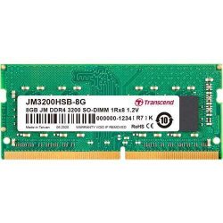 Transcend 8GB JM DDR4 3200 SO DIMM 1Rx8 1Gx8 CL22 12V RAM