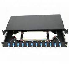 12 Port ODF Rack Mount with LC/UPC Duplex MM Adapter and Pigtail