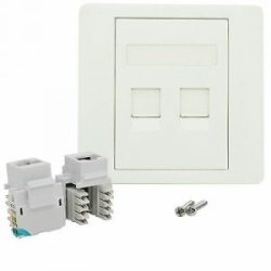 2port Cat6 Network Data Faceplate