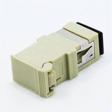 SC Simplex Multimode Fiber Optic Adaptor - Beige