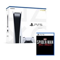 Sony PS5 825GB Standard Edition Gaming Console + spider Miles Bundle