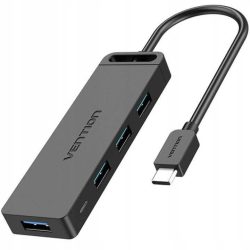 Vention 4-Port USB 3.0 Hub With Power Supply 0.5M Black