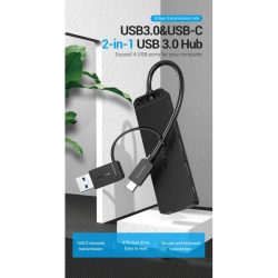 Vention CHTBB 4-Port USB 3.0 Hub With Type C & USB 3.0 2-in-1