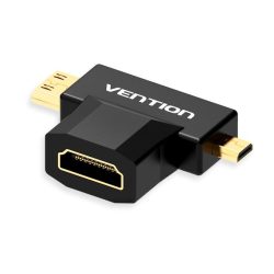 Vention Mini HDMI – Micro HDMI Male To HDMI Female Adapter(Black), AGFBO