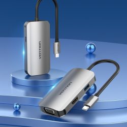 Vention USB C 4 in 1 To HDMIVGAUSB30 Docking Station TOAHB