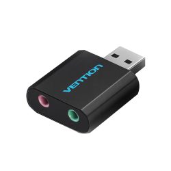 Vention VAB S17 B USB External Sound Card Black Metal Type