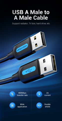 Vention USB 20 A Male to A Male Cable 1 Meter PVC Type COJBF