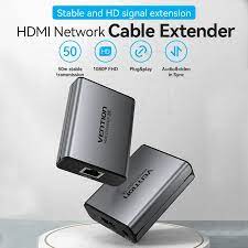 Vention HDMI Network Cable Extender 50M Gray Aluminum Alloy Type-AKGH0