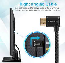 Promate 5M HD Right Angle 4K HDMI Nylon Cable