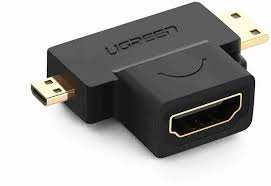 Ugreen Micro HDMI Male + Mini HDMI Male to HDMI Female Adapter-HD129