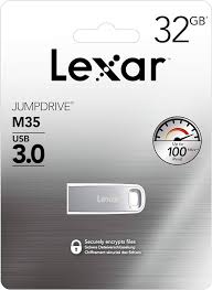 Lexar JumpDrive M35 Metal USB 3.0 Flash Drive 100MB/s, 32GB