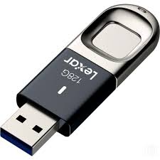 Lexar JumpDrive F35, USB card reader with Fingerprint, 128GB