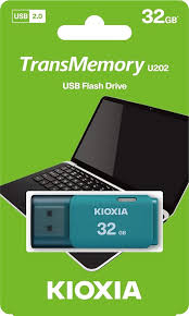 Toshiba KIOXIA TransMemory U202L 32GB Flash Drive USB 2.0, Light Blue